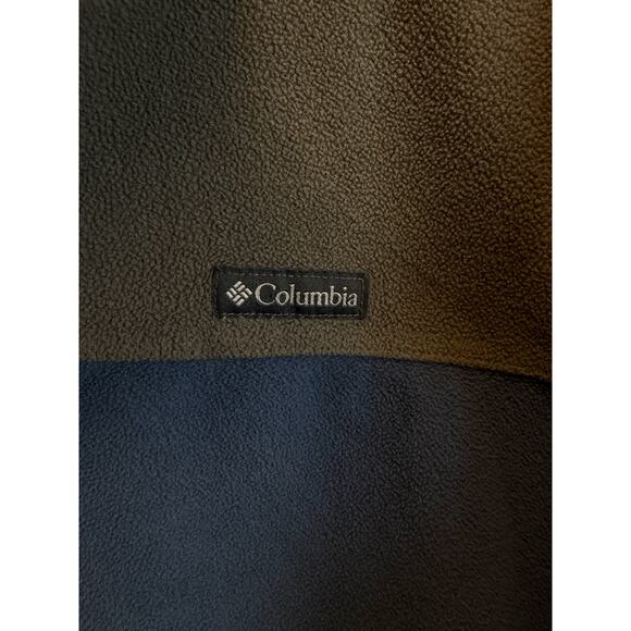 Columbia Men XL Fleece Pullover Blue Gray Steens Half Snap Sweater Pullover - Picture 5 of 5
